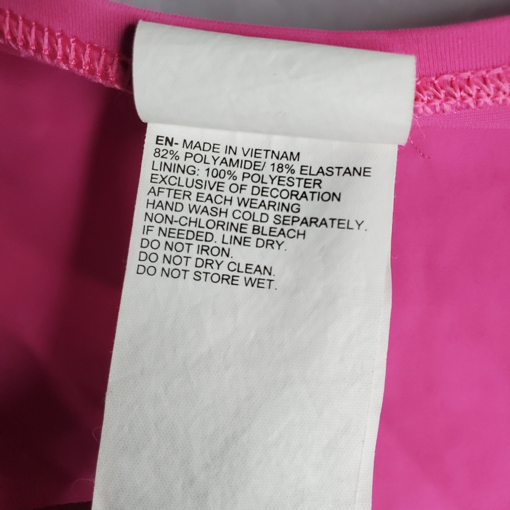 NIKE Pink Mesh Solid Edge Women's Tankini - Picture 13 of 16